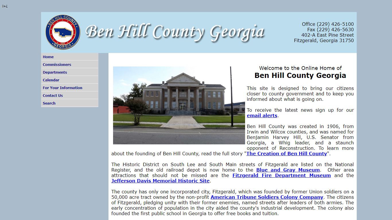 Welcome to Ben Hill County